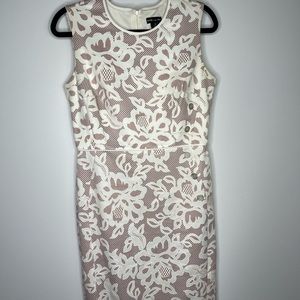 Kate & Lily pink tan and cream dress
